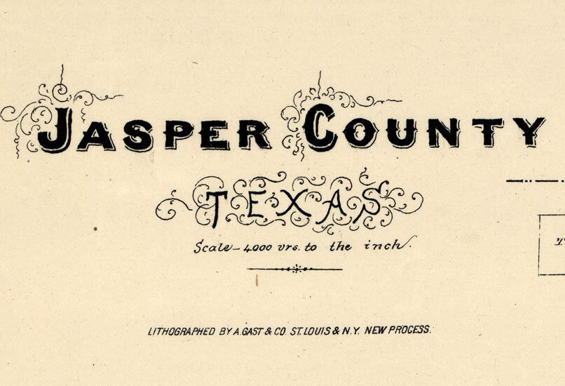 1879 Map of Jasper County Texas