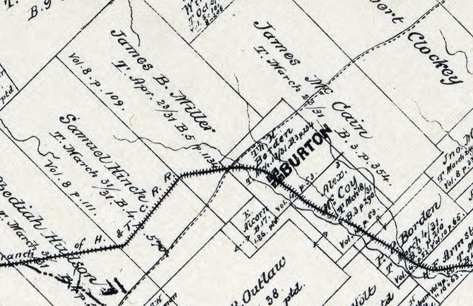 1879 Map of Washington County Texas