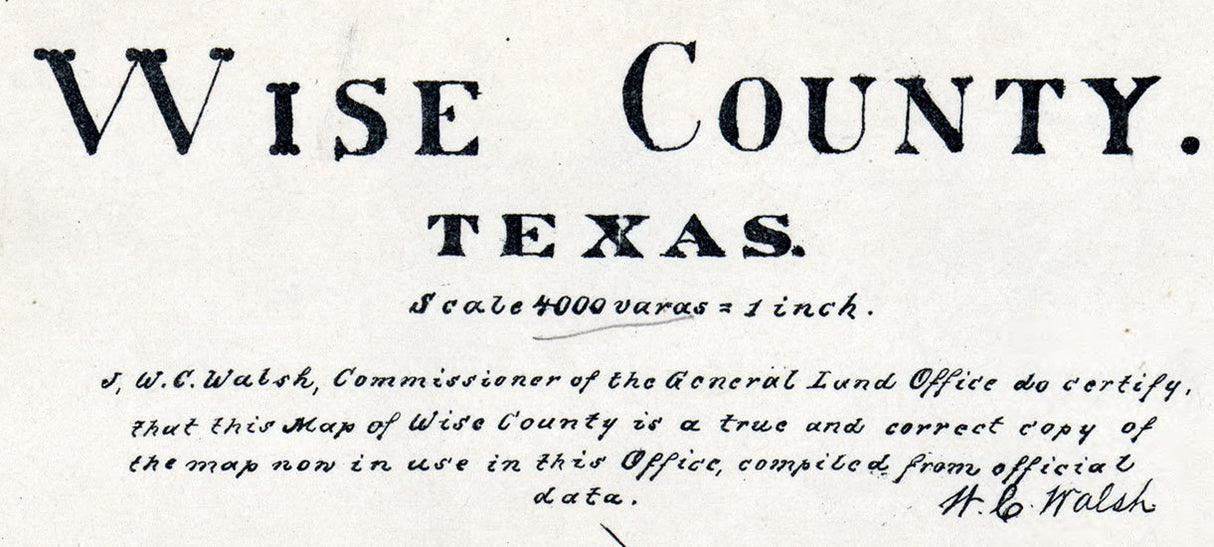 1879 Map of Wise County Texas