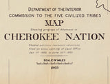 1903 Map of the Cherokee Nation Oklahoma