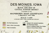 1906 Map of Des Moines Polk County Iowa