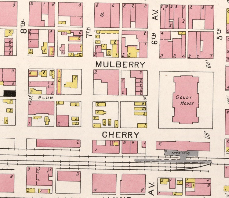 1906 Map of Des Moines Polk County Iowa