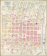 1906 Map of Des Moines Polk County Iowa