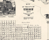 1893 Map of Pima County Arizona