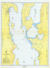 1952 Nautical Map of Lake Champlain New York