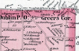 1891 Map of Hilltown Township Bucks County Pennsylvania