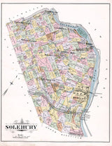 1891 Map of Solebury Township Bucks County Pennsylvania