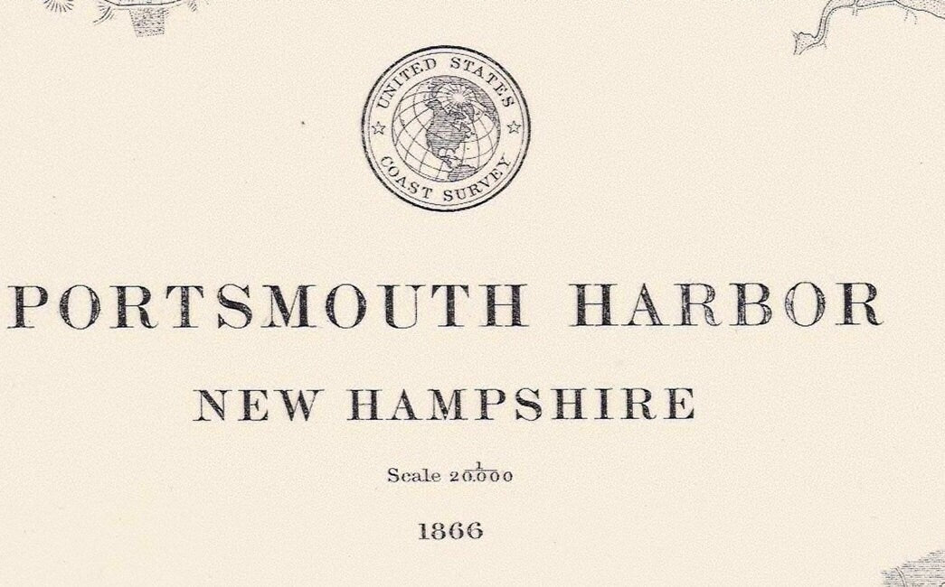 1866 Nautical Map of Portsmouth Harbor New Hampshire