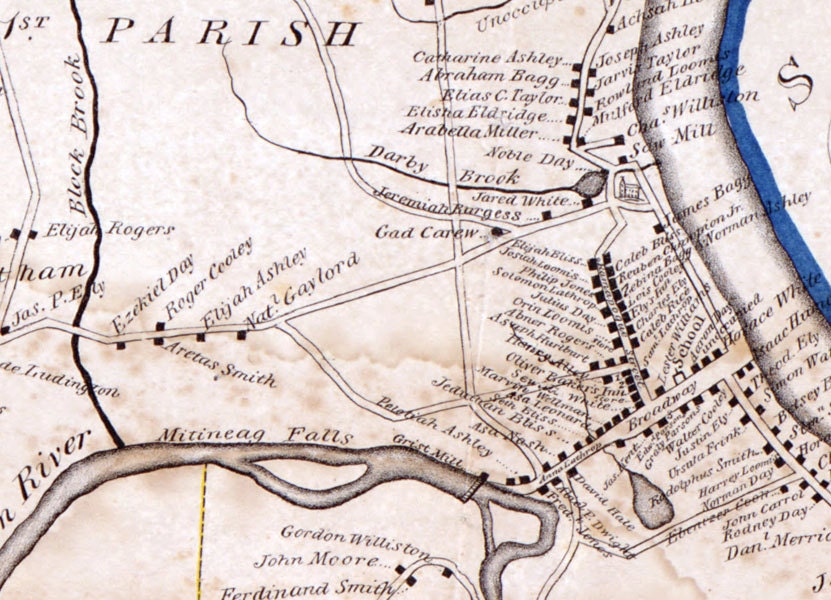 1831 Map of West Springfield Massachusetts