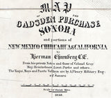 1858 Map of Gadsden Purchase Sonora New Mexico Chihuaua & California