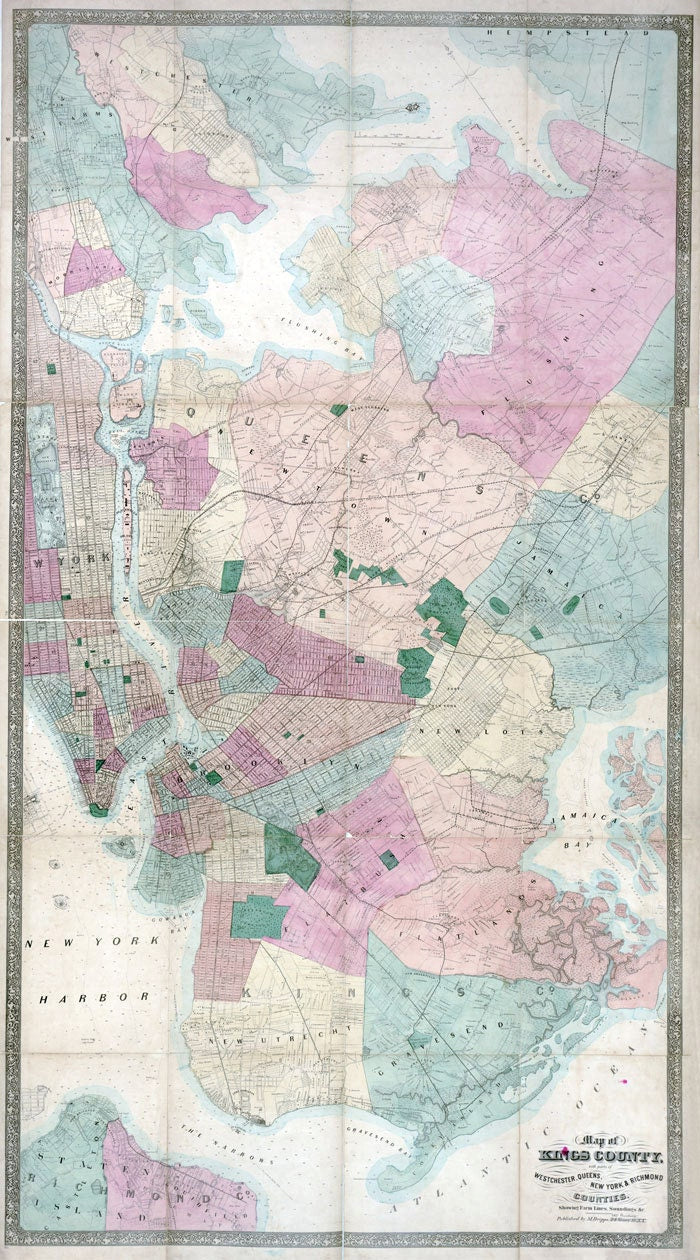 1872 Map of Kings County New York