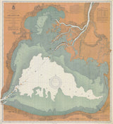 1903 Nautical Map of Lake Saint Clair