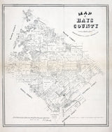 1880 Farm Line Map of Hays County Texas