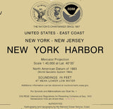 2014 Nautical Map of New York Harbor New York City