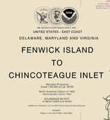 2016 Nautical Map of Fenwick Island to Ocean City Inlet