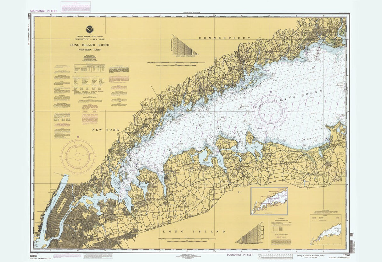 1996 Nautical Map of Long Island Sound Western Part New York