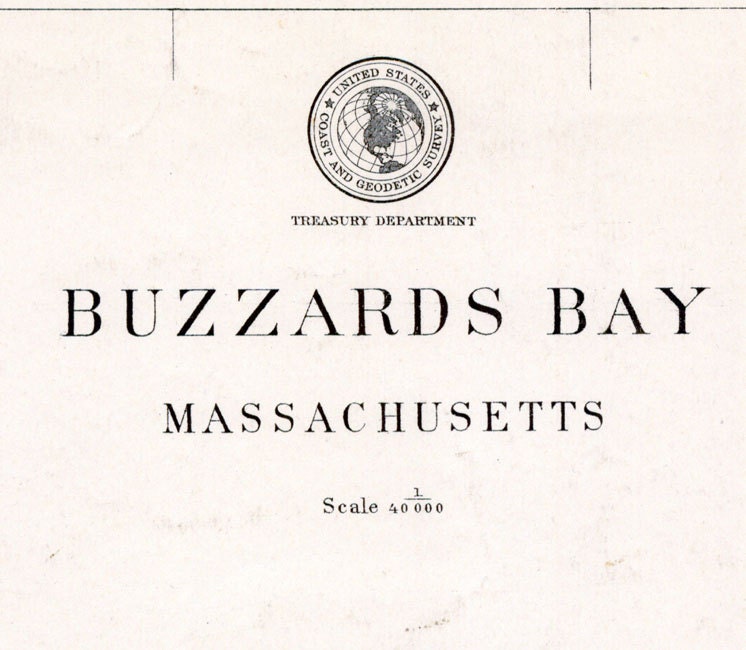 1899 Nautical Map of Buzzards Bay Massachusetts