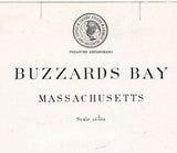 1899 Nautical Map of Buzzards Bay Massachusetts