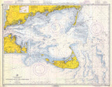 1966 Nautical Map of Nantucket Sound Massachusetts