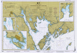 1996 Nautical Map of Passamaquoddy Bay and St Croix River Maine