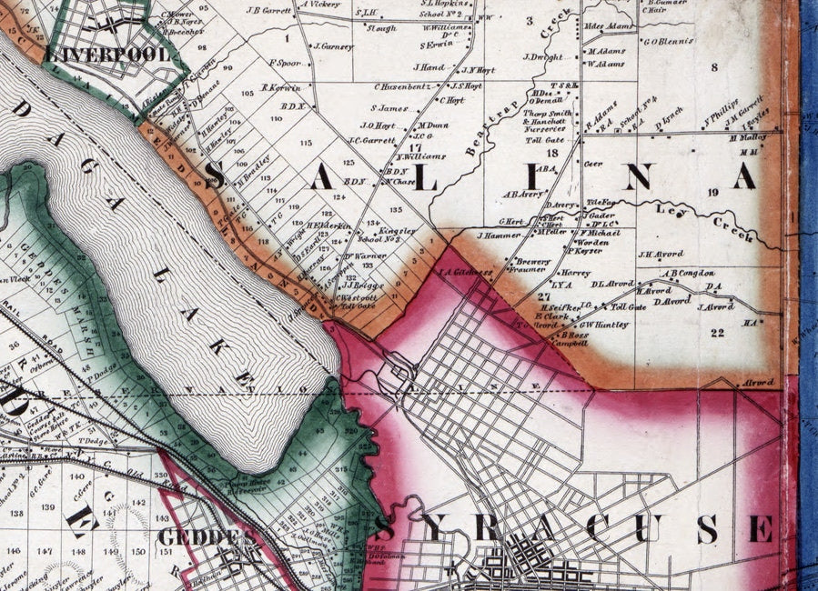 1859 Map of Onondaga County New York