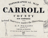 1861 Map of Carroll County New Hampshire