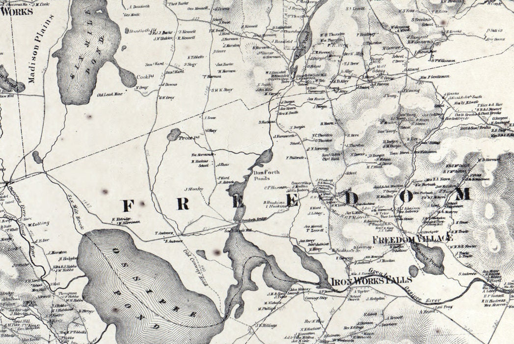 1861 Map of Carroll County New Hampshire