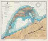 1920 Nautical Map of Erie Harbor and Presque Isle Lake Erie PA