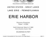 2012 Nautical Map of Erie Harbor and Presque Isle Lake Erie PA