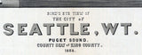 1884 Aerial Panoramic Map of Seattle Washington