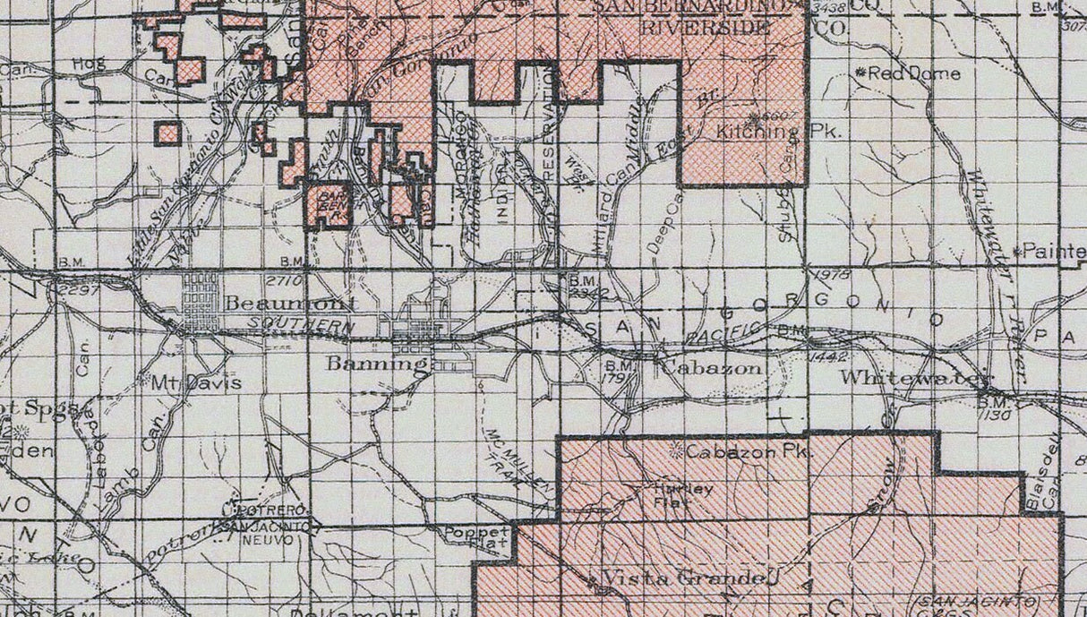 1925 Map of San Bernadino National Forest California