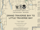 2016 Nautical Map of Grand Traverse Bay Lake Michigan