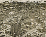 1912 Panoramic Map of Houston Texas