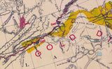 1898 Map of Alaska Gold and Coal Fields
