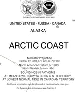 2015 Nautical Map of the Arctic Coast Alaska