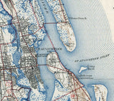 1937 Map of Saint Augustine Quadrangle Florida