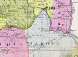 1856 Map of Minnesota