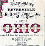 1873 Township & Railroad Map of Ohio