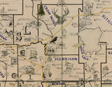 1897 Railway Mail Service Map of Minnesota