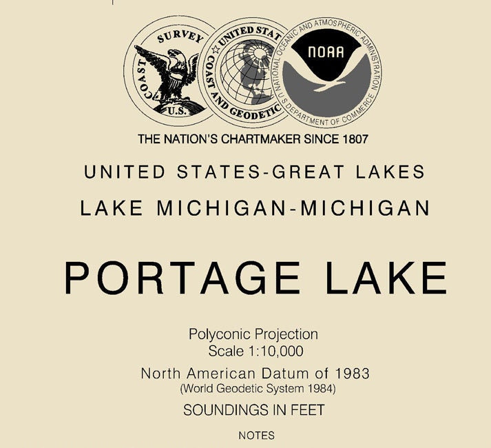 2015 Nautical Map of Portage Lake Manistee County Michigan Onekama