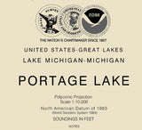 2015 Nautical Map of Portage Lake Manistee County Michigan Onekama