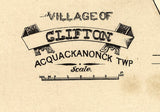 1877 Map of Clifton Passaic County New Jersey