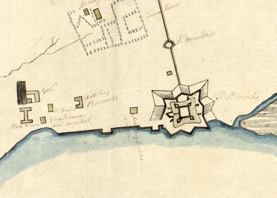 1782 Map of Saint Augustine Florida