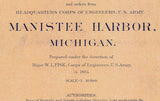 1904 Nautical Map of Manistee Harbor Manistee County Michigan