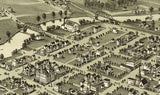 1897 Panoramic Map of Elkins West Virginia