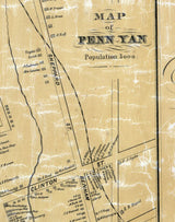 1855 Map of Yates County New York