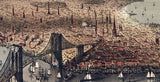 1875 Panoramic Map of New York City and Brooklyn