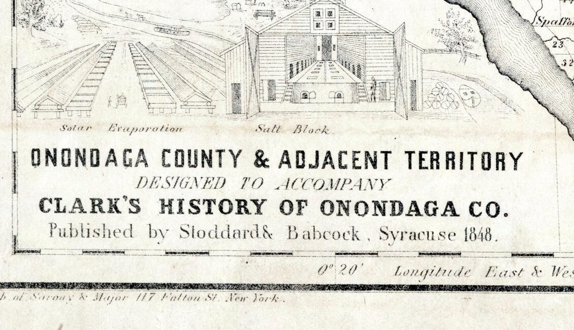 1848 Map of Onondaga County New York
