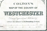 1890 Map of Westchester County New York