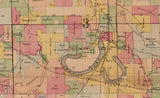 1872 Farm Line Map of Coahoma County Mississippi Jonestown